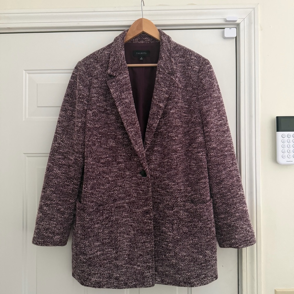 Talbots MÉLANGE HERRINGBONE BLAZER. Women’s Size 16